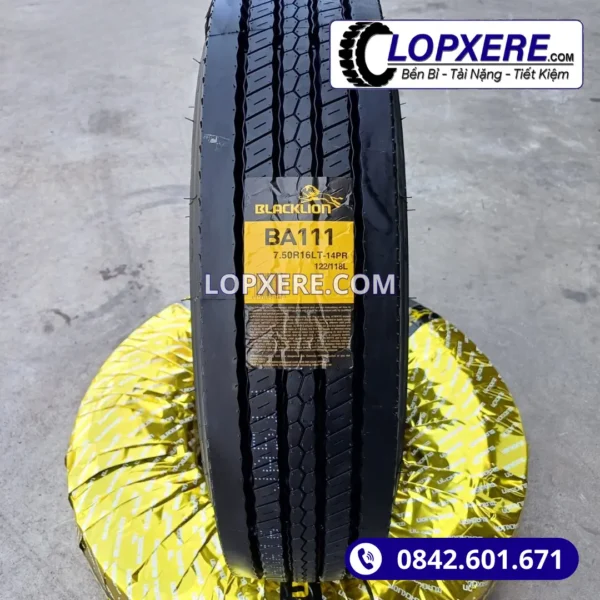 Lốp Blacklion BA111 7.50r16 gai xuôi thẳng 14PR giá tốt