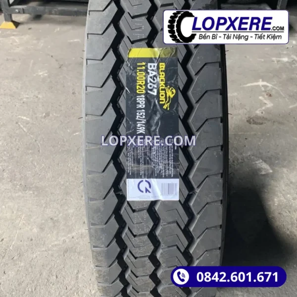Lốp Blacklion BA267 11.00r20 gai hỗn hợp 18PR giá tốt