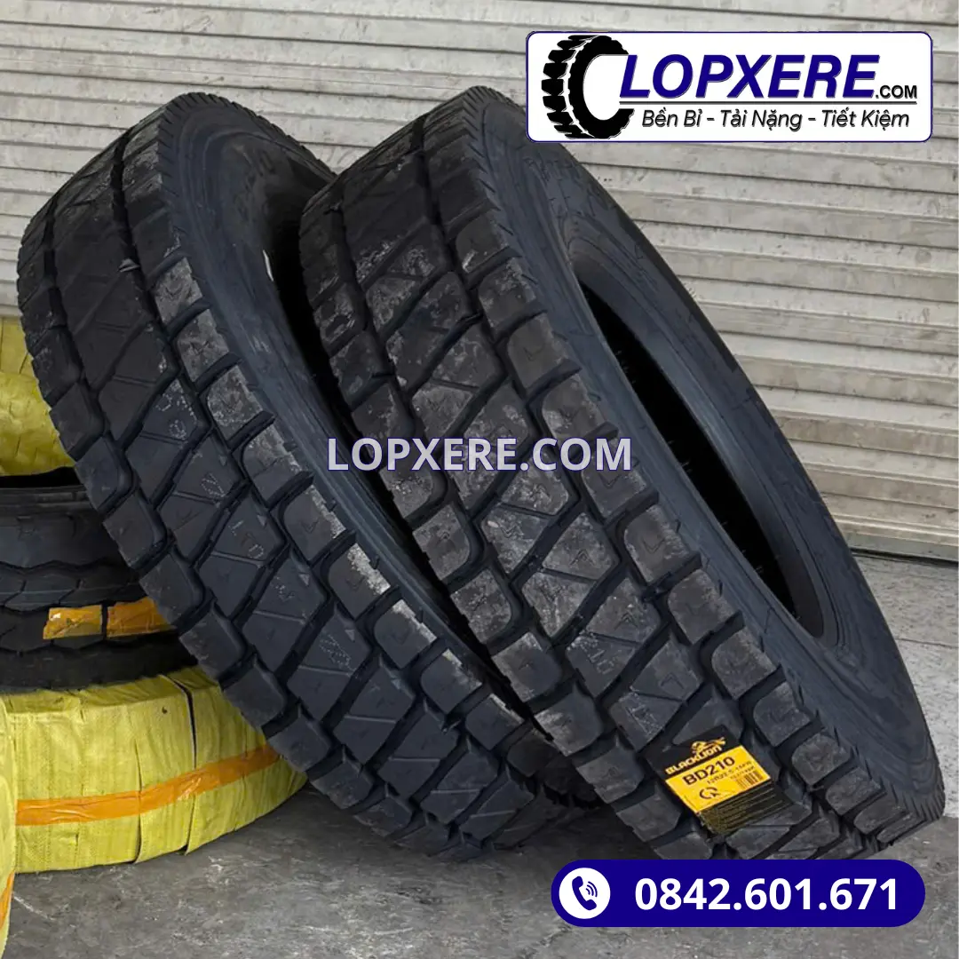 Lốp Blacklion BD210 12r22.5 gai ngang 18PR giá tốt