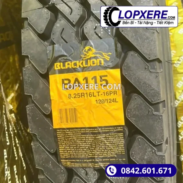 Lốp xe Blacklion BA115 8.25R16 gai xuôi hỗn hợp 16PR giá tốt