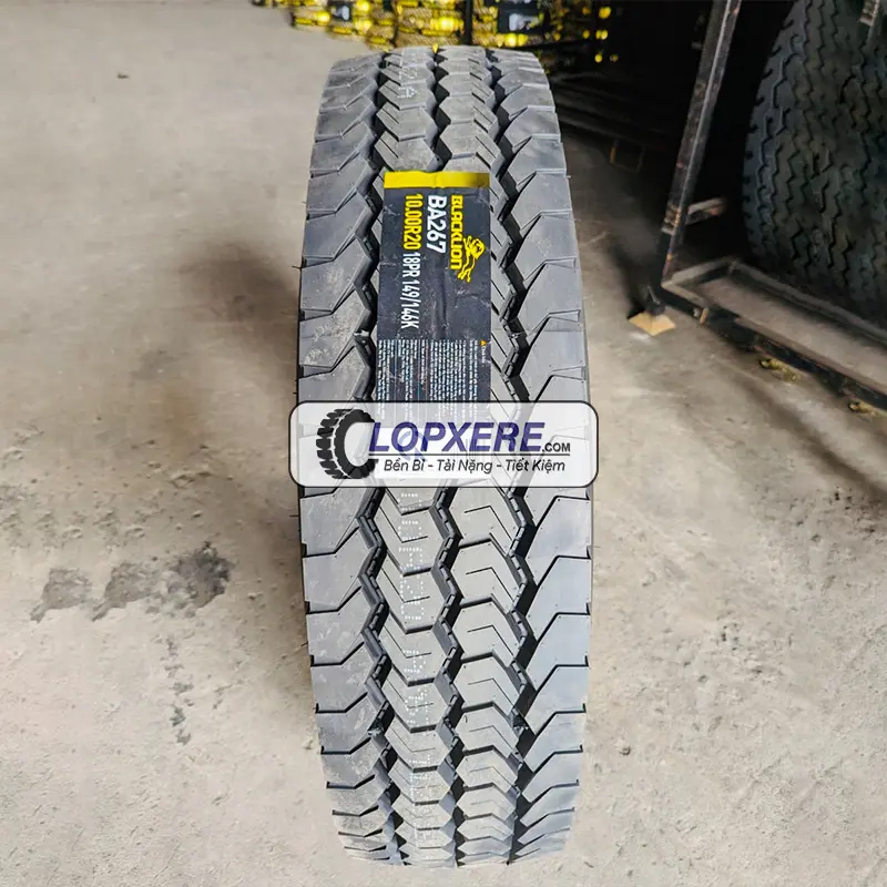 Lốp Blacklion 10.00R20 BA267 gai xuôi hỗn hợp