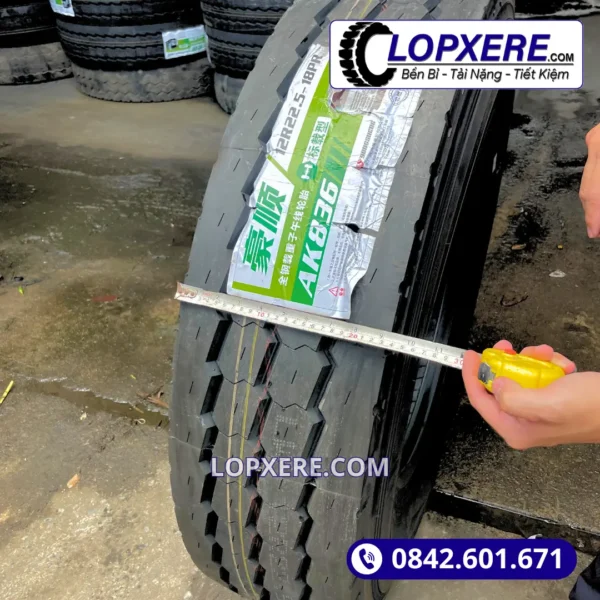 Lốp Hosuper AK836 12R22.5 gai hỗn hợp