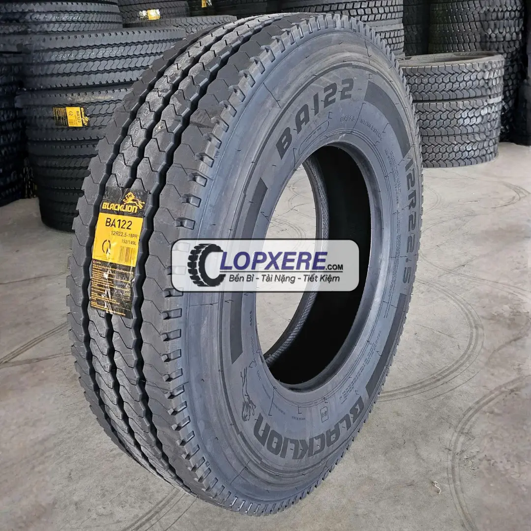 Lốp Blacklion BA122 12R22.5 gai hỗn hợp