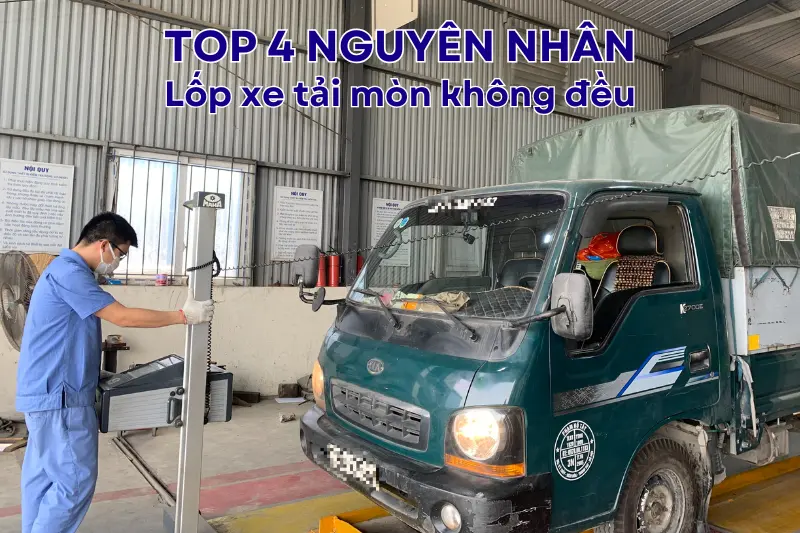 Tình trạng lốp xe tải mòn không đều khá phổ biến