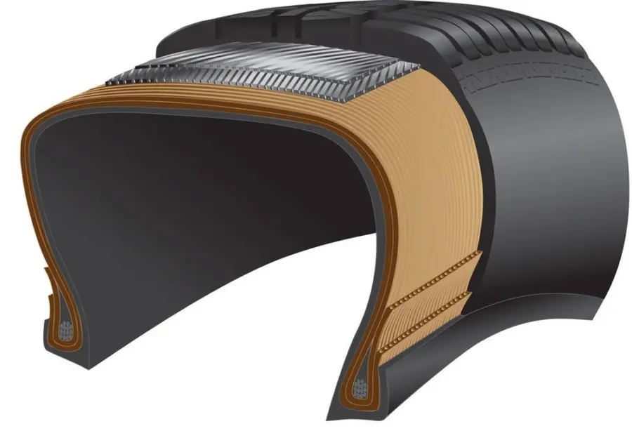 Cấu tạo của lốp bố thép (lốp bố kẽm)