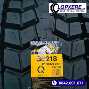 Lốp xe tải Blacklion BD218 12.00r20 gai ngang giá tốt