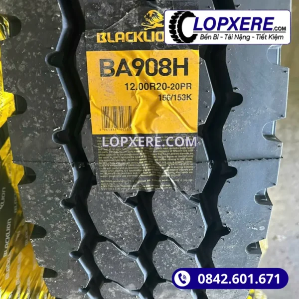 Lốp Blacklion 12.00r20 BA908H gai xuôi hỗn hợp 20PR giá tốt
