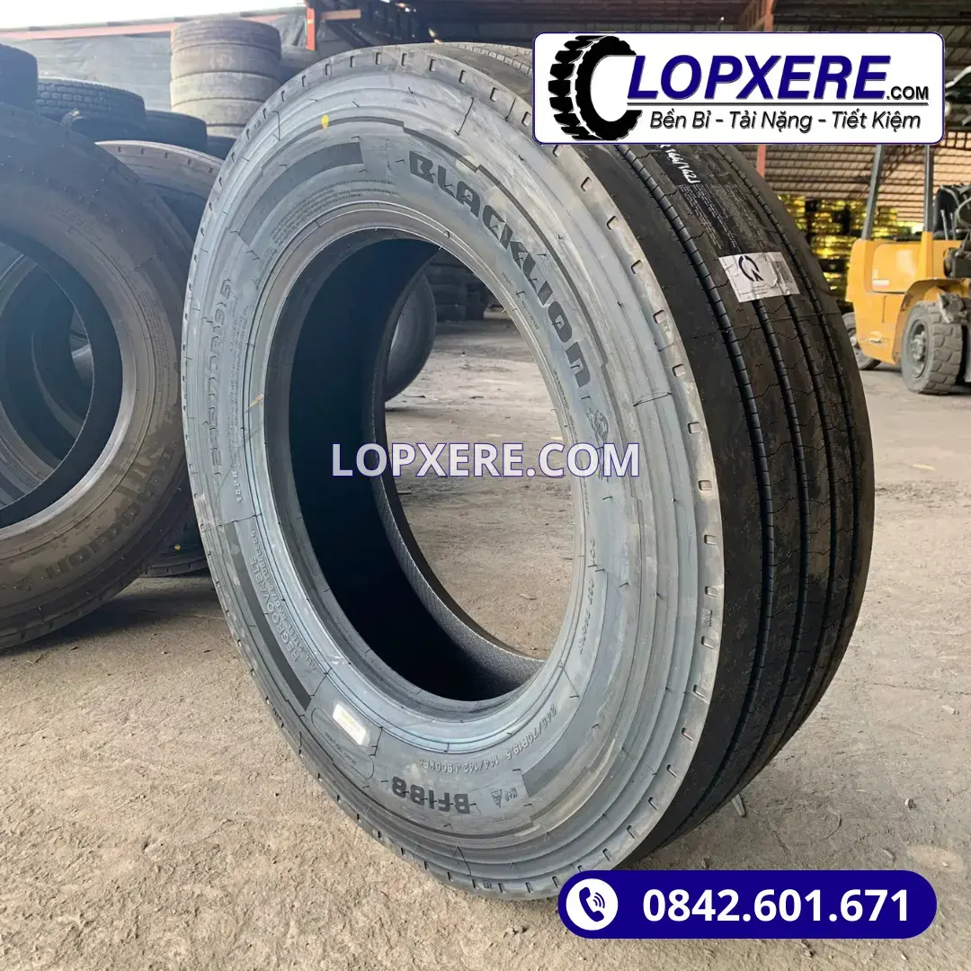 Lốp xe khách Blacklion BF188 245/70r19.5 gai xuôi 18PR giá tốt