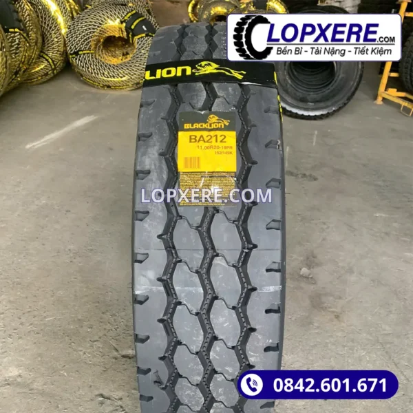 Lốp xe tải Blacklion BA212 11.00r20 gai xuôi hỗn hợp