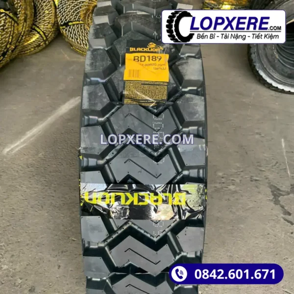 Lốp xe tải Blacklion BD189 12.00r20 gai bệt 20PR