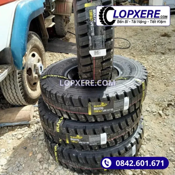 Lốp xe tải Blacklion BD270 7.50r16 LT gai ngang 14PR giá tốt