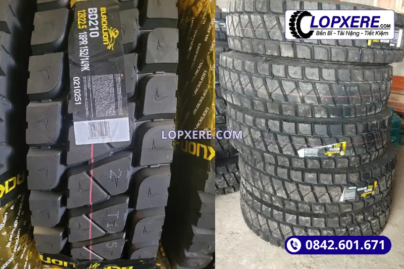 Lốp Blacklion BD210 12r22.5 cho xe đường trường