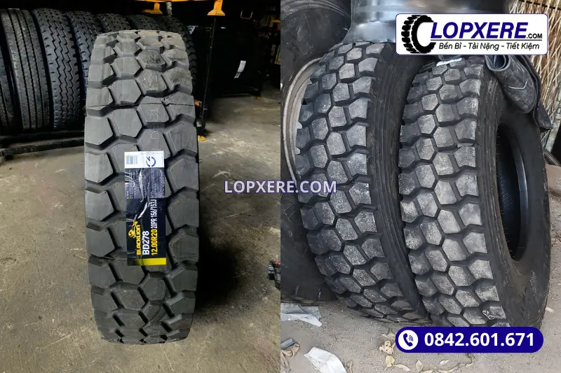 Lốp Blacklion BD278 12.00r20 gai chân chó siêu tải