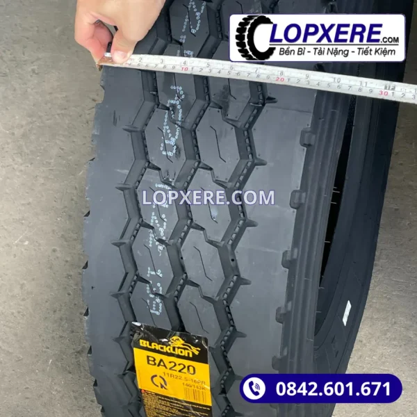 Lốp xe Blacklion BA220 11r22.5 gai xuôi hỗn hợp 16PR giá tốt