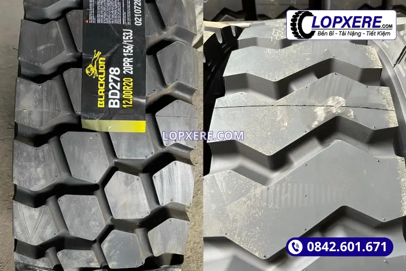 Mẫu lốp gai chân chó và gai bệt chuyên dụng cho xe ben