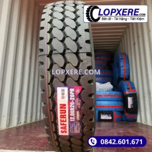 Lốp Saferun 12.00r20 XR969 gai xuôi hỗn hợp 20PR giá tốt