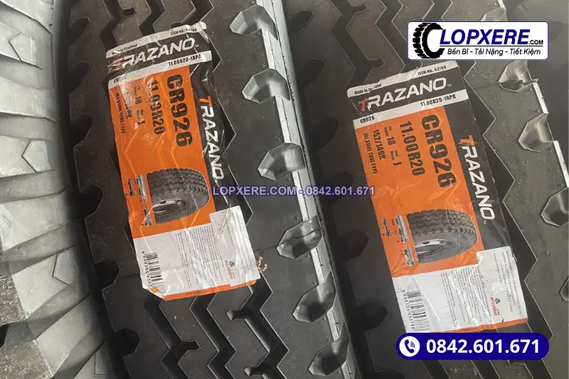 Lốp Trazano xuất xứ Thái Lan được sử dụng rộng rãi