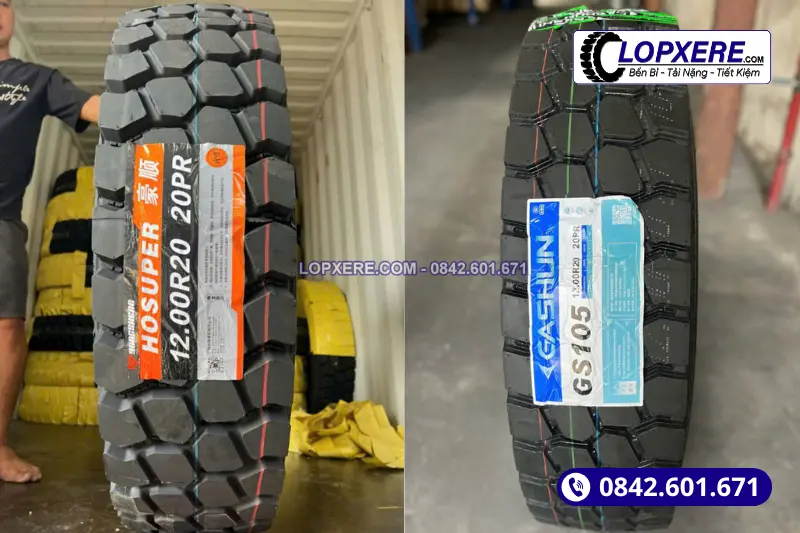Lốp xe 1200r20 thường có độ chịu tải cơ bản 3,6 - 4 tấn/lốp