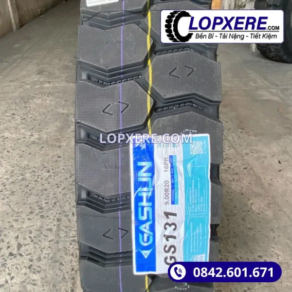Lốp Gashun GS131 9.00r20 gai bệt 18PR giá tốt