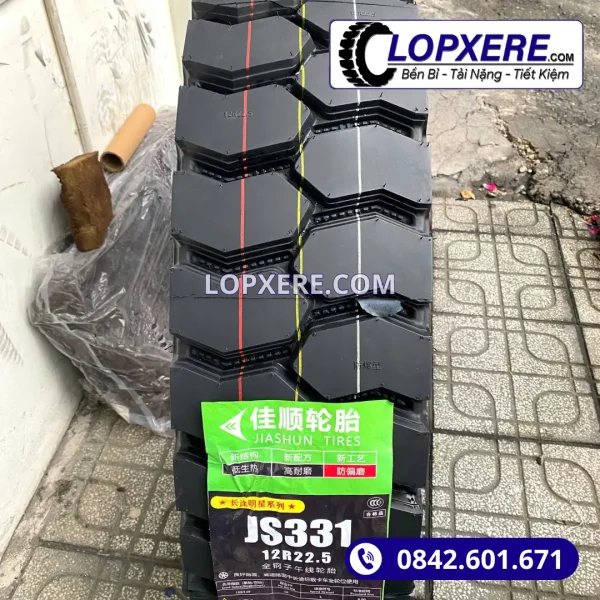 Lốp Gashun JS331 12r22.5 gai bệt 18PR giá tốt