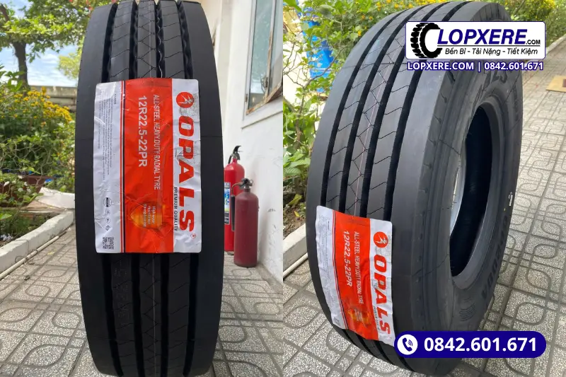 Lốp OP208A 12r22.5 gai xuôi thương hiệu Opals