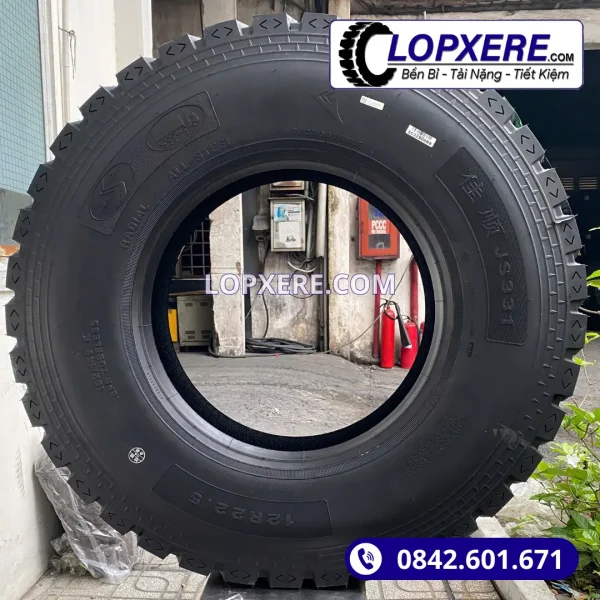 Lốp xe ben Gashun JS331 12r22.5 gai bệt 18PR giá tốt
