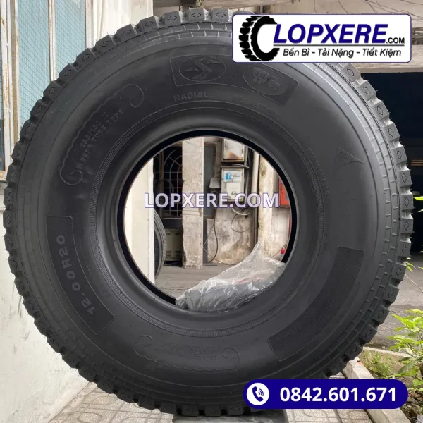 Lốp xe đầu kéo Gashun GS362 12.00r20 gai hỗn hợp 22PR