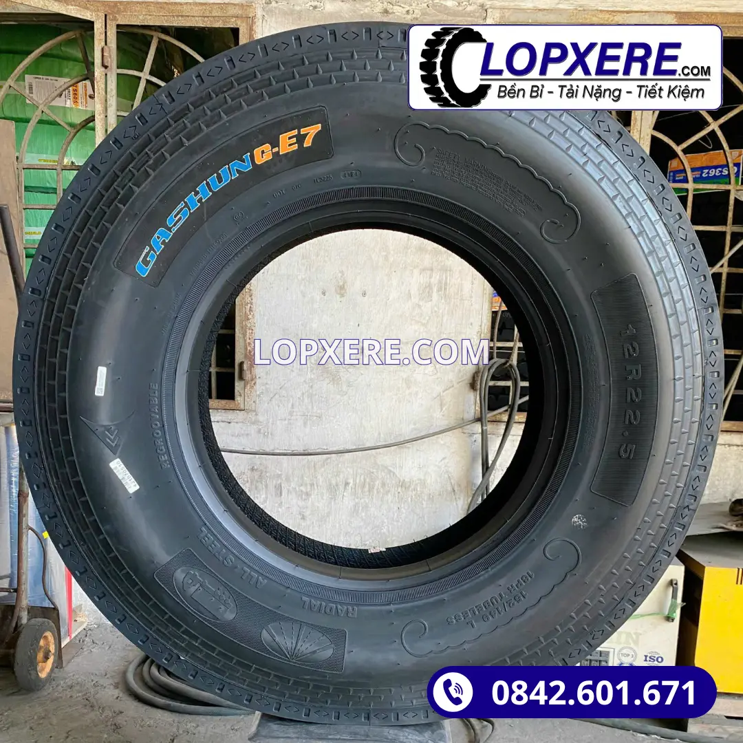 Lốp xe đầu kéo Gashun GE7 12r22.5 gai xuôi 18PR giá tốt