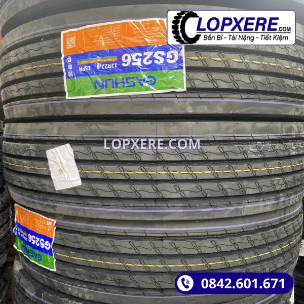 Lốp xe tải Gashun GS256 12r22.5 gai xuôi 18PR giá tốt