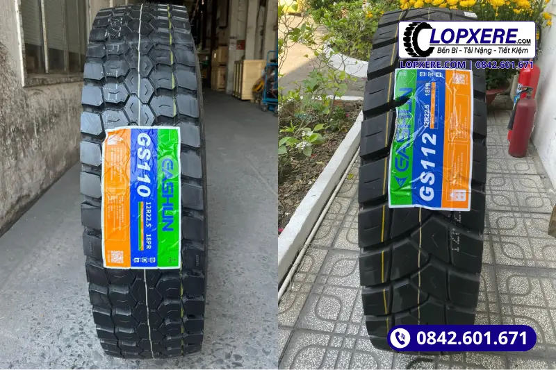 Mã gai GS110 và GS112 của vỏ Gashun kích thước 12r22.5