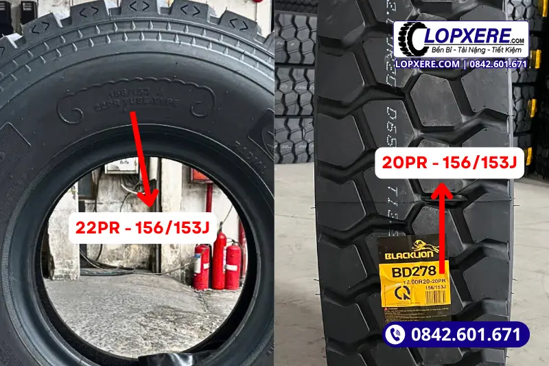 So sánh chỉ số tải trọng (Load Index) và chỉ số PR (Ply Rating)