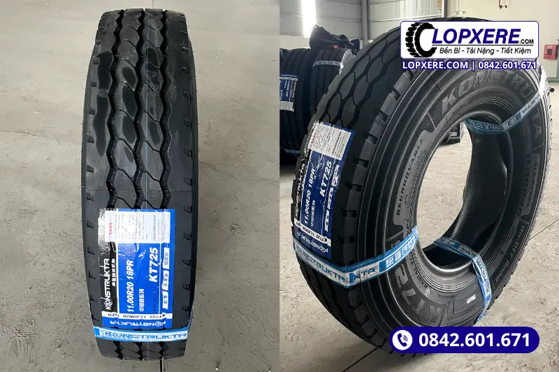 Lốp xe 11.00r20 Konstrukta KT725 cao cấp cho hiệu quả vượt trội
