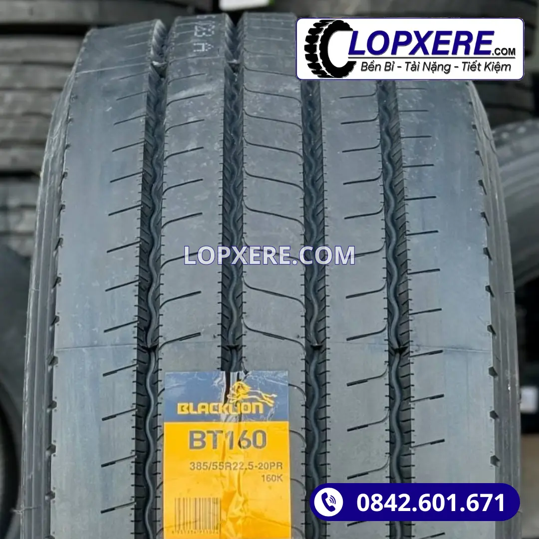 Lốp xe 385/55r22.5 Blacklion BT160 gai xuôi thẳng 20PR giá tốt