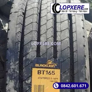 Lốp xe Blacklion BT165 315/70r22.5 gai xuôi thẳng 18PR giá tốt